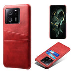 For Xiaomi Redmi K60 Ultra / 13T / 13T Pro Smartphone Cover Dual Card Slots PU Leather Coated PC Protective Case