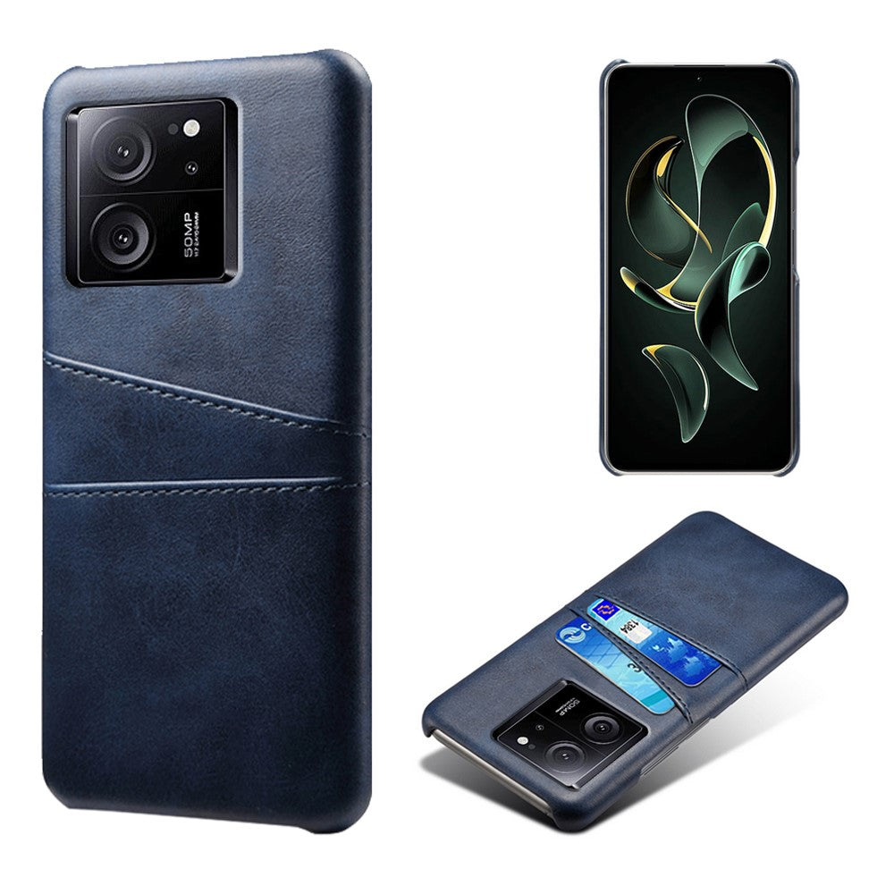 For Xiaomi Redmi K60 Ultra / 13T / 13T Pro Smartphone Cover Dual Card Slots PU Leather Coated PC Protective Case
