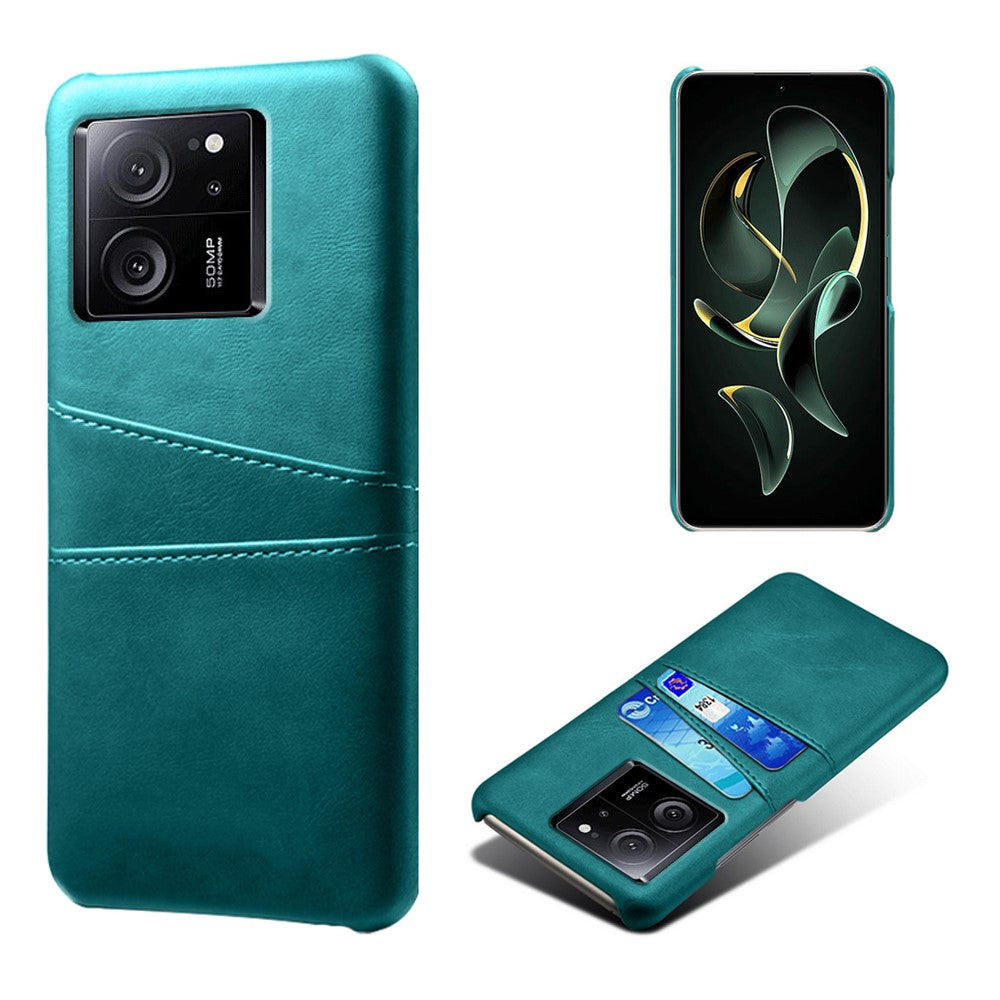 For Xiaomi Redmi K60 Ultra / 13T / 13T Pro Smartphone Cover Dual Card Slots PU Leather Coated PC Protective Case