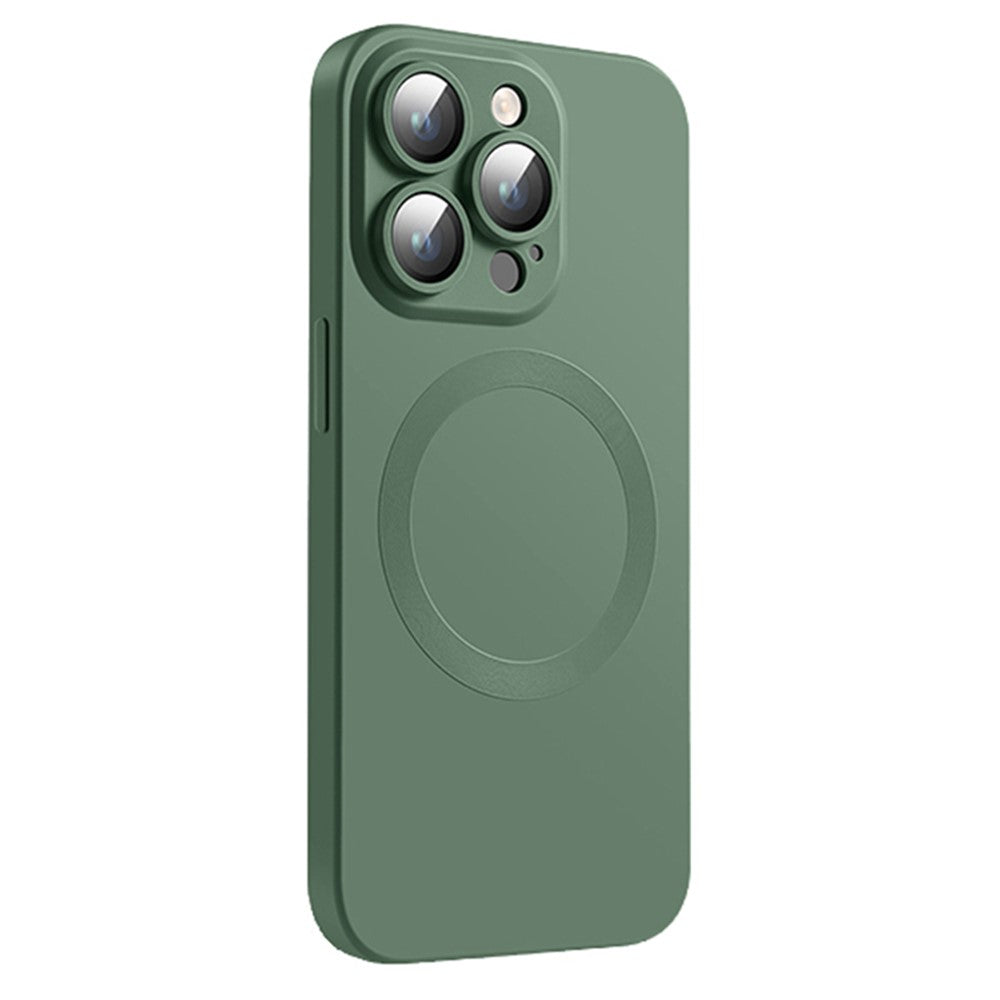 Magnetic Case for iPhone 13 Pro Compatible with MagSafe Liquid Silicone Phone Cover with Camera Lens Protector