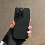 For iPhone 12 Pro Max Magnetic Phone Case Compatible with MagSafe Liquid Silicone Anti-Scratch Cover with Lens Film