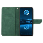 HT05 For Motorola Moto G84 5G PU Leather Folio Case Imprinted Line Wallet Stand Phone Cover