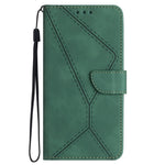 HT05 For Motorola Moto G84 5G PU Leather Folio Case Imprinted Line Wallet Stand Phone Cover