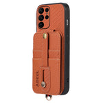 ABEEL Style 02-stativskal til Samsung Galaxy S23 Ultra med RFID-blokerende kortplads, PU+TPU-mobilskal med kulfiberstruktur
