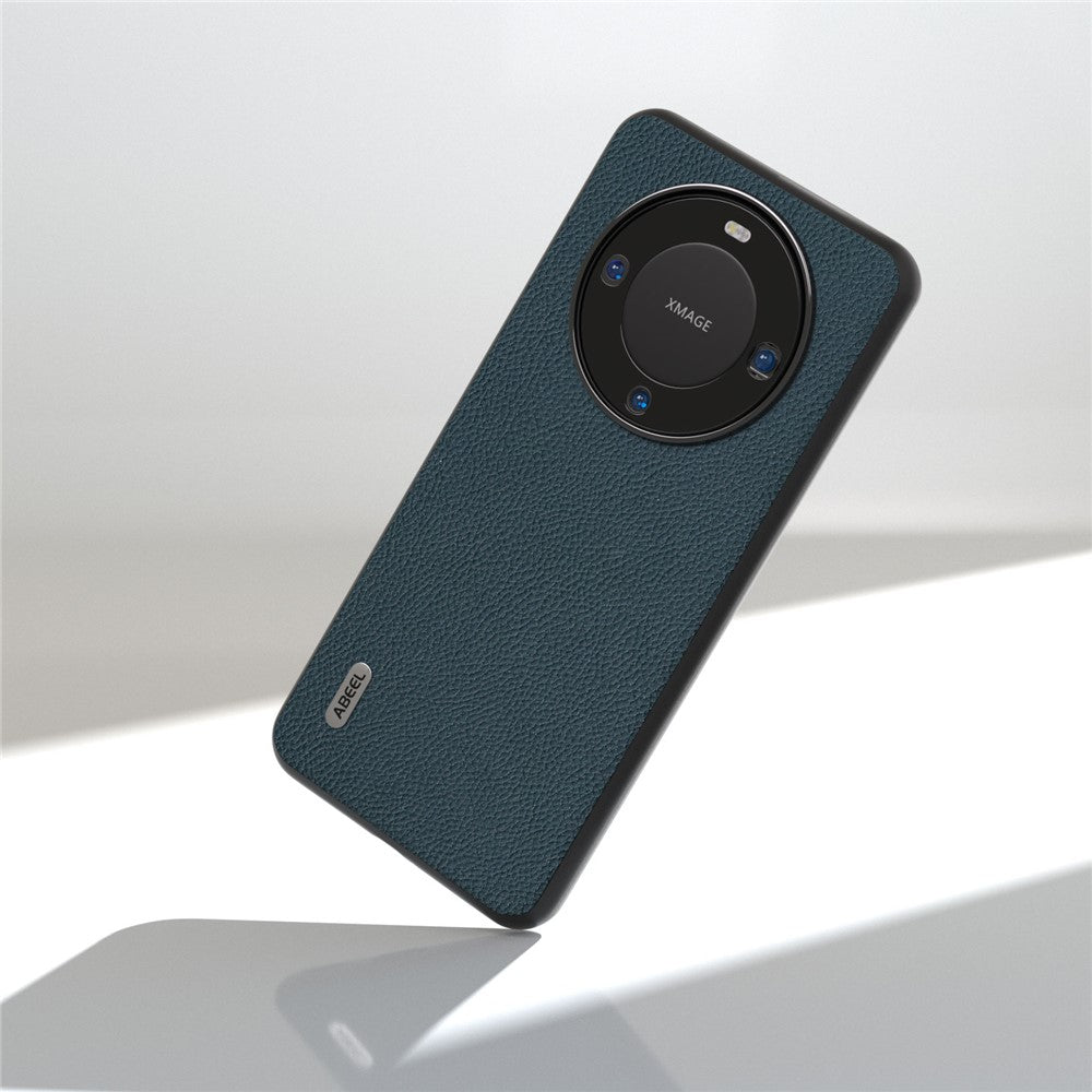 ABEEL For Huawei Mate 60 Pro Delicate Litchi Texture Phone Case Cowhide Leather+PC+TPU Cover