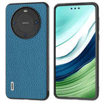 ABEEL För Huawei Mate 60 Pro Reptåligt Kohudläderbelagt PC+TPU mobilskal Litchi Texture Cover
