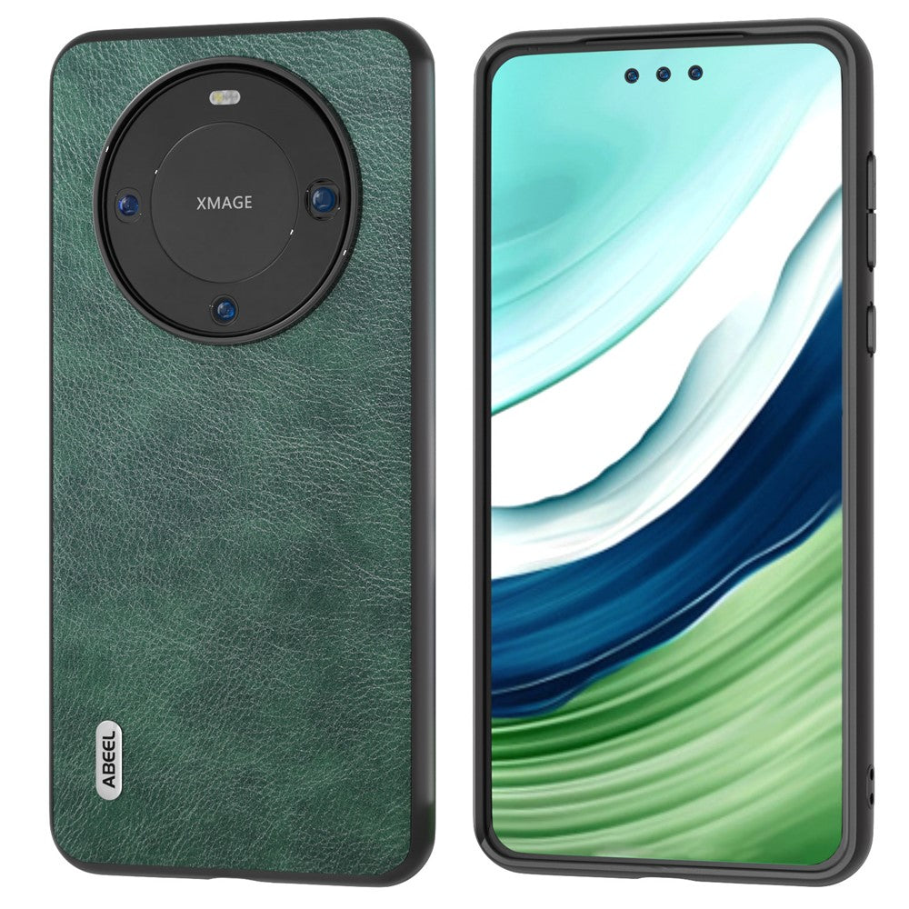 ABEEL For Huawei Mate 60 Pro Cell Phone Case Litchi Texture PU Leather Coated PC Cover Phone Shell