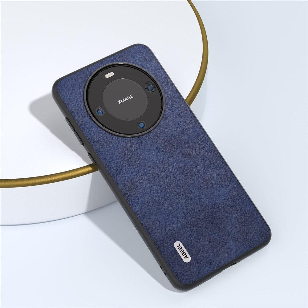 ABEEL For Huawei Mate 60 Pro Slim-Fit Cowhide Texture Cover PU Leather+TPU+PC Phone Case