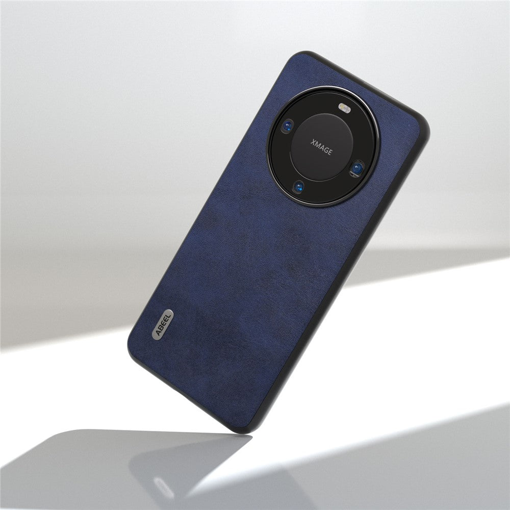 ABEEL For Huawei Mate 60 Pro Slim-Fit Cowhide Texture Cover PU Leather+TPU+PC Phone Case