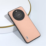 ABEEL För Huawei Mate 60 Fin Litchi Texture Anti-fall mobilskal Kohud Läderbelagt PC+TPU Skydd