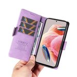 YIKATU YK-005 For Xiaomi Redmi Note 12 4G Skin-touch Phone Case Cover PU Leather Wallet Stand Shell