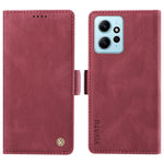 YIKATU YK-005 För Xiaomi Redmi Note 12 4G Skin-touch mobilskal PU-läder Plånboksfodral Stativ Skal