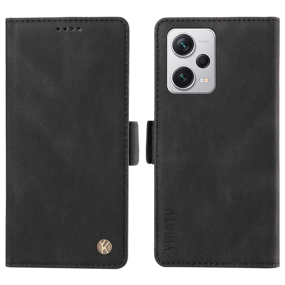 YIKATU YK-005 For Xiaomi Redmi Note 12 Pro+ 5G Phone Cover Skin-touch PU Leather Wallet Case