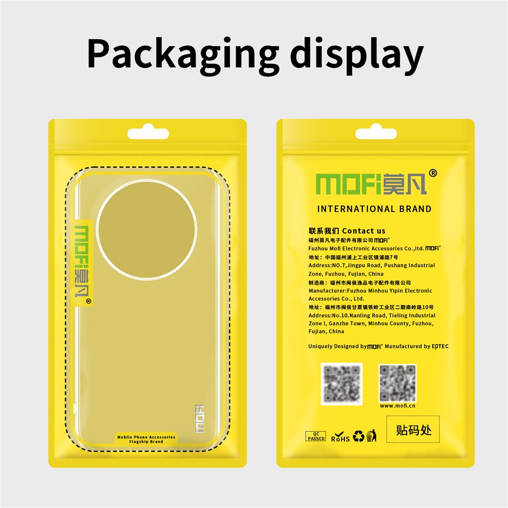 MOFI För Huawei Mate 60 Mobilmobilskal HD Transparent mobilskal Stötsäkert Bakstycke