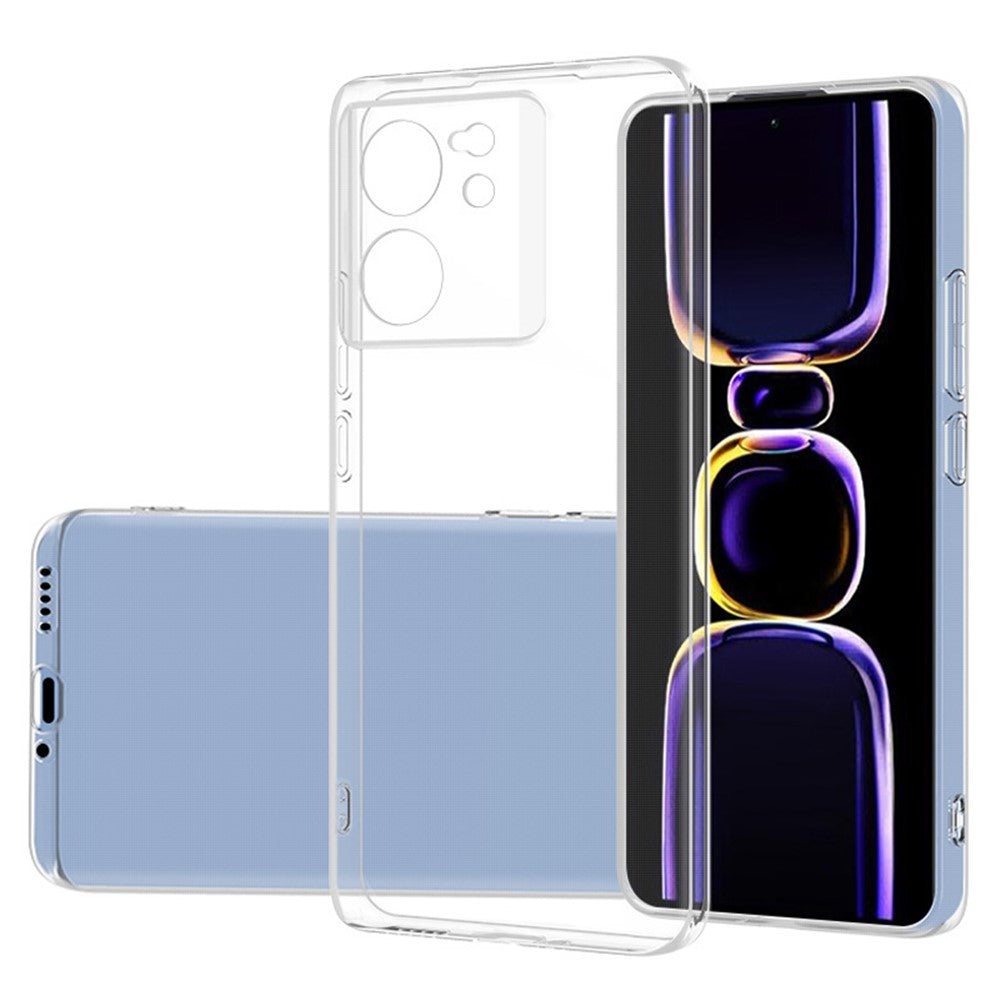 For Xiaomi 13T / 13T Pro HD Clear Cell Phone Case Flexible TPU Cover with Precise Rear Lens Cutout