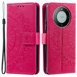 For Huawei Mate 60 Pro Stand Wallet Phone Case PU Leather Mandala Flower Imprinted Cover with Strap