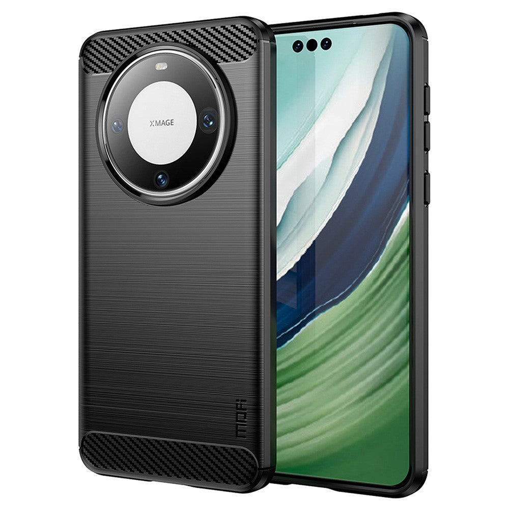 MOFI JK TPU Series-1 for Huawei Mate 60 Pro TPU Case Brushed Carbon Fiber Texture Phone Cover