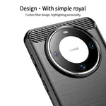 MOFI JK TPU Series-1 for Huawei Mate 60 Pro TPU Case Brushed Carbon Fiber Texture Phone Cover