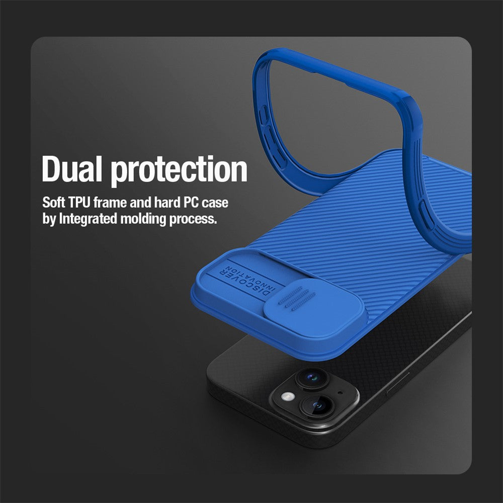 NILLKIN CamShield Pro Case for iPhone 15 Plus Magnetic Phone Cover Camera Lens Protection PC+TPU Case