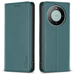 BINFEN COLOR BF18 For Huawei Mate 60 PU Leather+TPU Phone Cover Card Holder Stand Case