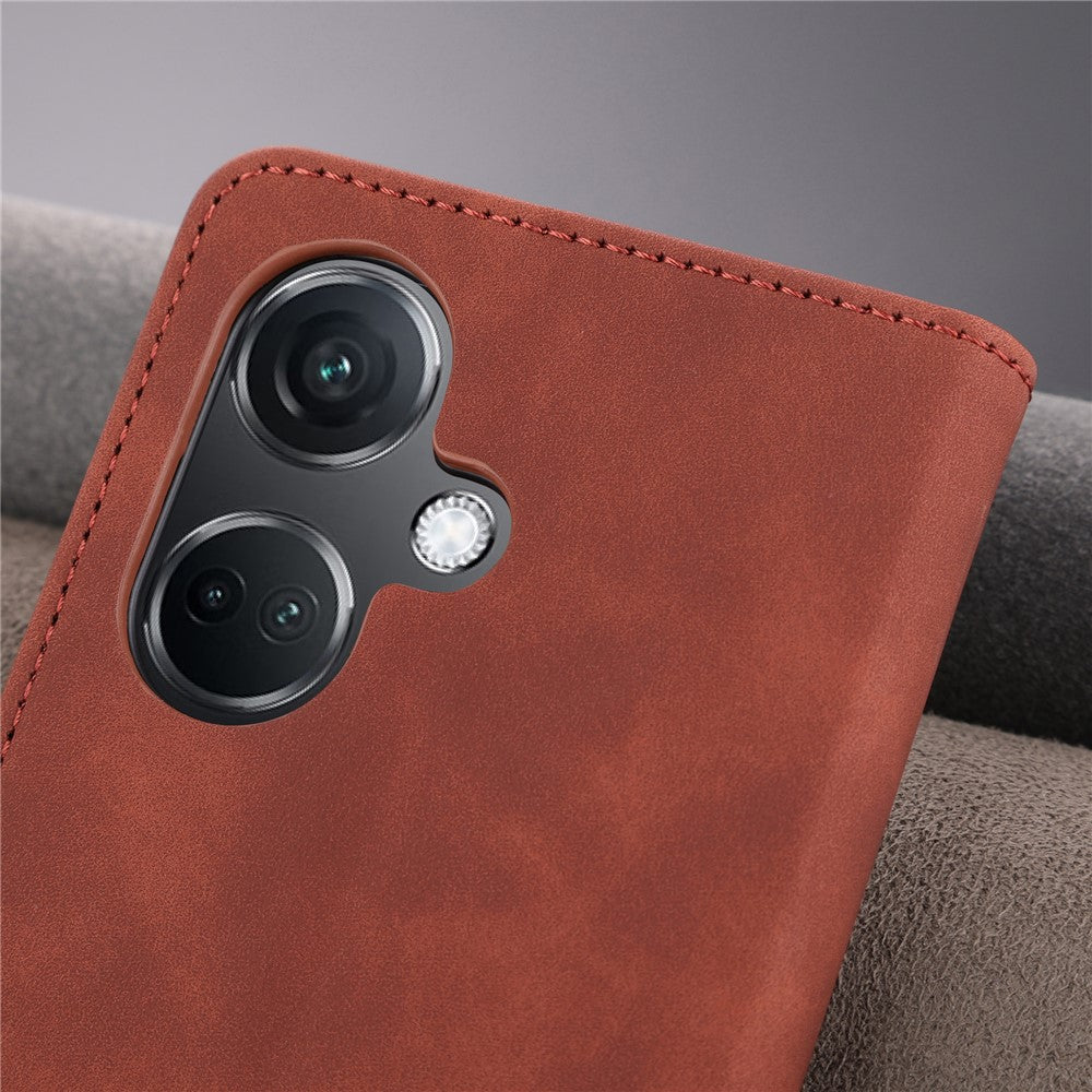 AZNS För OnePlus Nord CE3 5G / Oppo K11 5G PU-lädermobilskal Slim-Fit Shell Stand Plånboksfodral