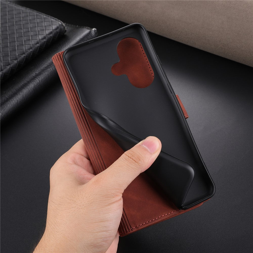 AZNS Til Oppo K11x 5G Slim-Fit PU Læder Telefoncover Stativ Pung Mobiltelefoncover