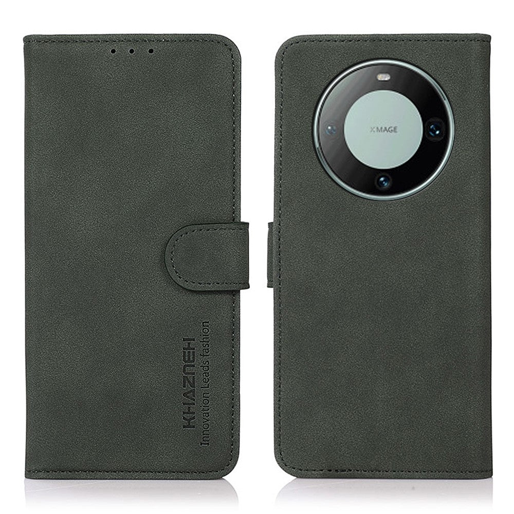 KHAZNEH For Huawei Mate 60 Pro Textured Wallet Stand Cover PU Leather Smartphone Case