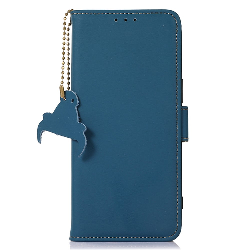 For Huawei Mate 60 Pro RFID Blocking Wallet Genuine Cow Leather Case Silky Feeling Phone Cover