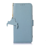 For Huawei Mate 60 Pro RFID Blocking Wallet Stand Shell Genuine Cow Leather Anti-drop Phone Case