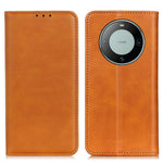 For Huawei Mate 60 Pro Cowhide Texture Phone Case Shockproof Split Leather Wallet Stand Shell