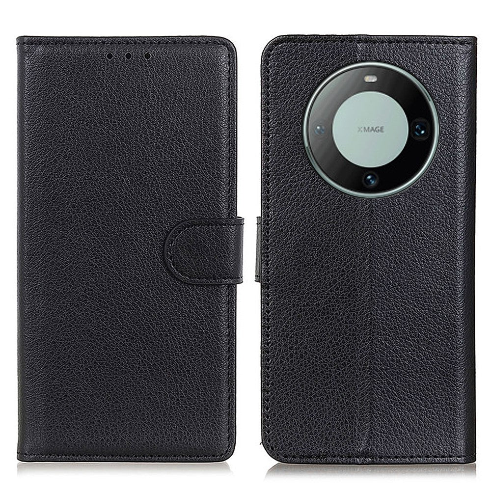 For Huawei Mate 60 Pro Litchi Texture PU Leather Wallet Case Support Stand Phone Cover