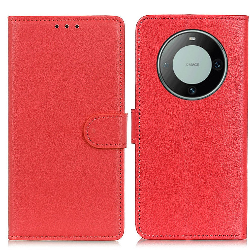 For Huawei Mate 60 Pro Litchi Texture PU Leather Wallet Case Support Stand Phone Cover