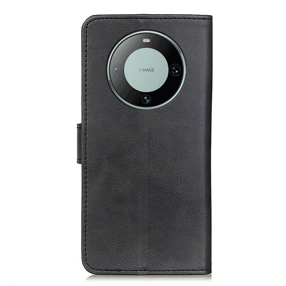 For Huawei Mate 60 Pro Leather Wallet Phone Case Drop-proof Cowhide Texture Stand Cover