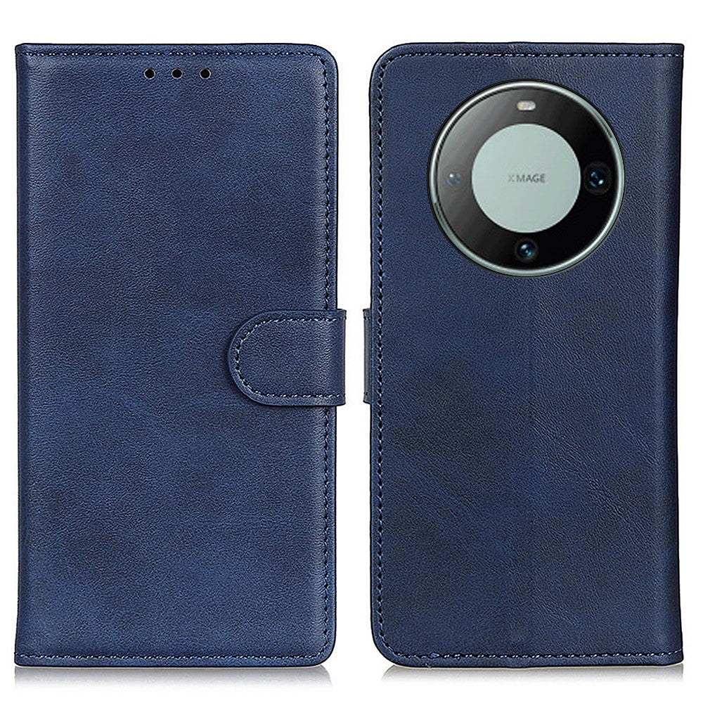 For Huawei Mate 60 Pro Leather Wallet Phone Case Drop-proof Cowhide Texture Stand Cover