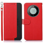 KHAZNEH RFID Blocking Wallet Case for Huawei Mate 60 Pro Litchi Texture PU Leather Phone Cover