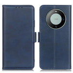 For Huawei Mate 60 Pro Cowhide Texture Wallet Phone Case PU Leather Flip Cover with Stand