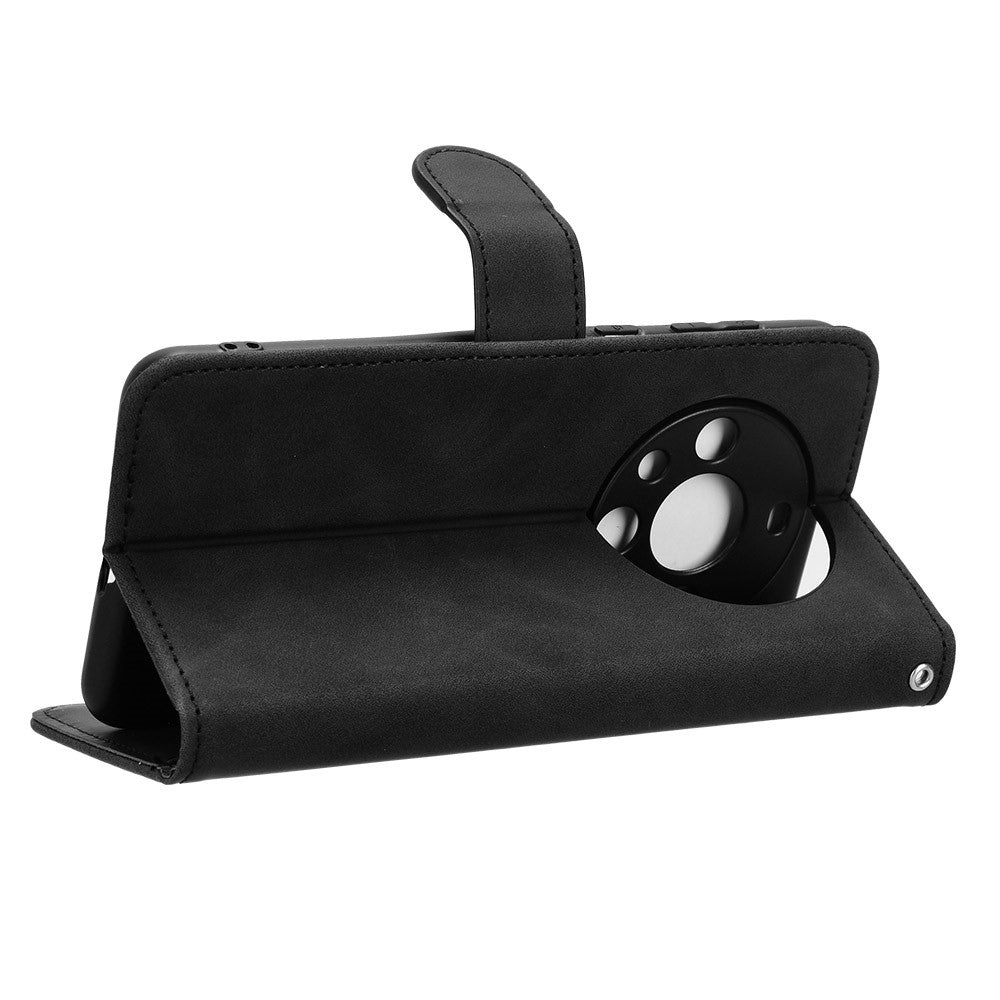 For Huawei Mate 60 Pro PU Leather Phone Cover Drop Protection Skin-Touch Wallet Stand Case