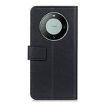 For Huawei Mate 60 Pro Textured PU Leather Cover Wallet Phone Case with Stand