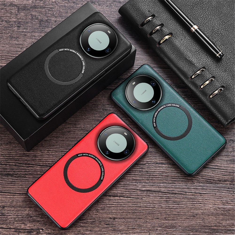 For Huawei Mate 60 Magnetic Phone Case Anti-Drop PU Leather+TPU Cover