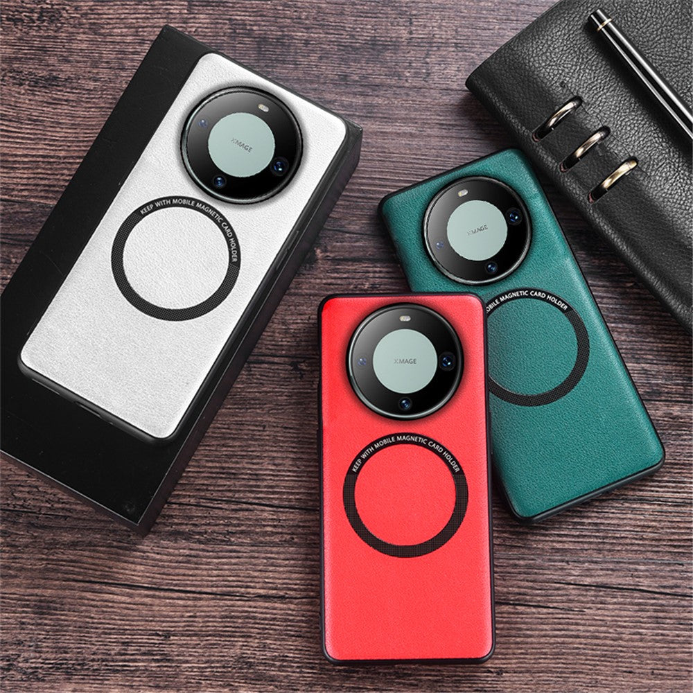 For Huawei Mate 60 Magnetic Phone Case Anti-Drop PU Leather+TPU Cover