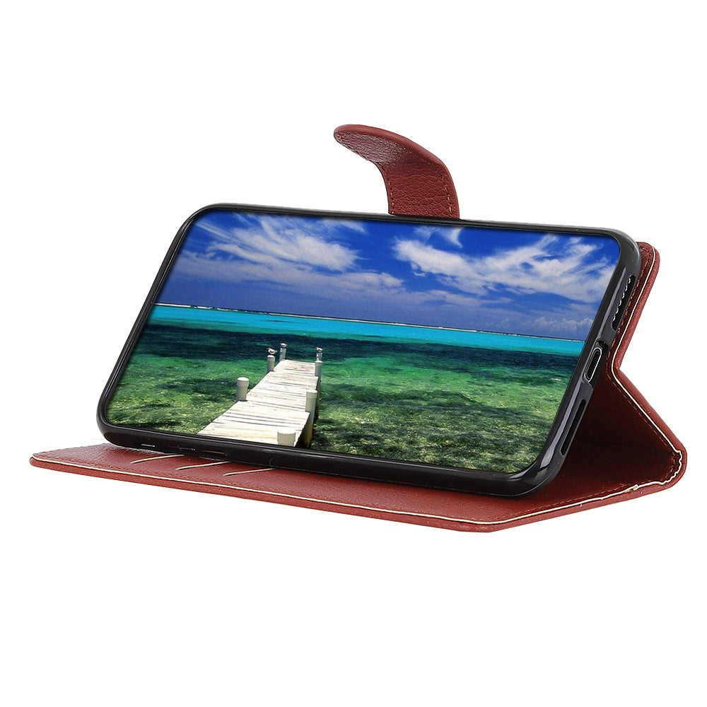 For Huawei Mate 60 PU Leather Case Bump Proof Litchi Texture Wallet Stand Phone Cover