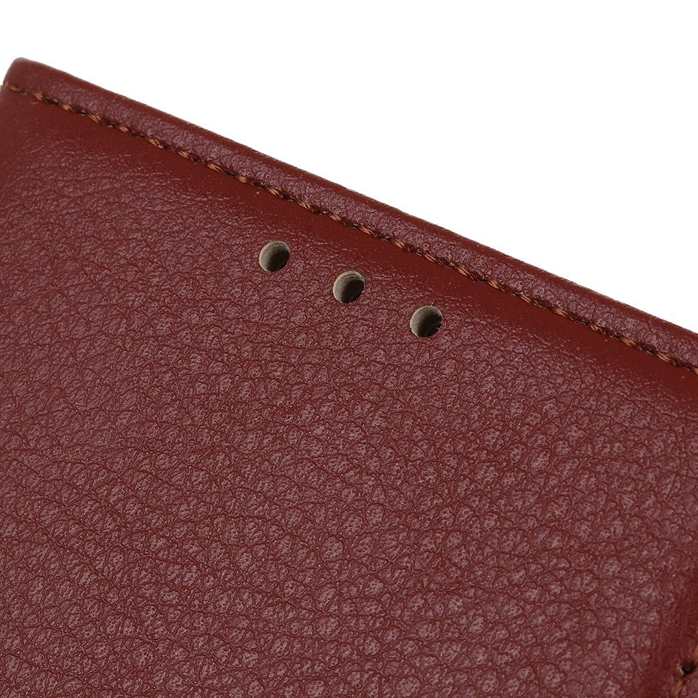 For Huawei Mate 60 PU Leather Case Bump Proof Litchi Texture Wallet Stand Phone Cover