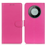 For Huawei Mate 60 PU Leather Case Bump Proof Litchi Texture Wallet Stand Phone Cover
