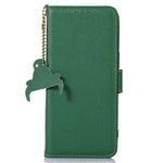 RFID Blocking Shell for Huawei Mate 60 , Litchi Texture Genuine Cow Leather Phone Case Wallet Stand Flip Cover