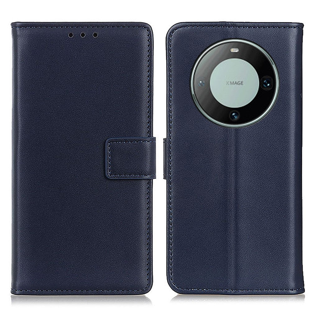 For Huawei Mate 60 Mobile Phone Cover Textured Flip Stand PU Leather Smartphone Case Wallet