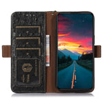 For Huawei Mate 60 Genuine Cow Leather RFID Blocking Drop Proof Case Wallet Stand Phone Cover