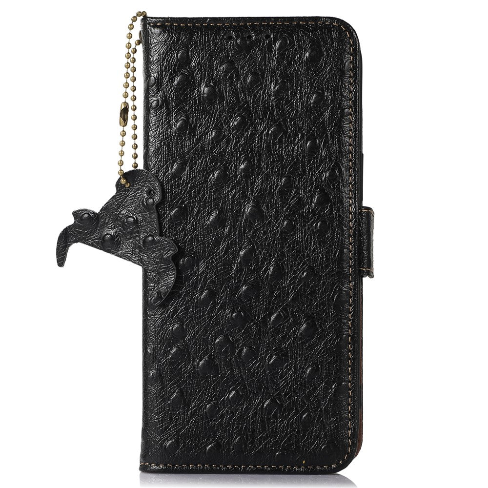 For Huawei Mate 60 Genuine Cow Leather RFID Blocking Drop Proof Case Wallet Stand Phone Cover