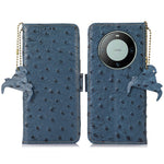 For Huawei Mate 60 Genuine Cow Leather RFID Blocking Drop Proof Case Wallet Stand Phone Cover
