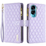 BINFEN COLOR BF Style-15 För Honor 90 Lite 5G / X50i 5G Flip Skal Blixtlåsficka Lädermobilsfodral Plånboksfodral Stativfodral