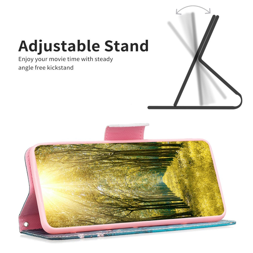 PU Leather Phone Cover for Oppo A38 4G , Pattern Printing Phone Case with Stand Wallet